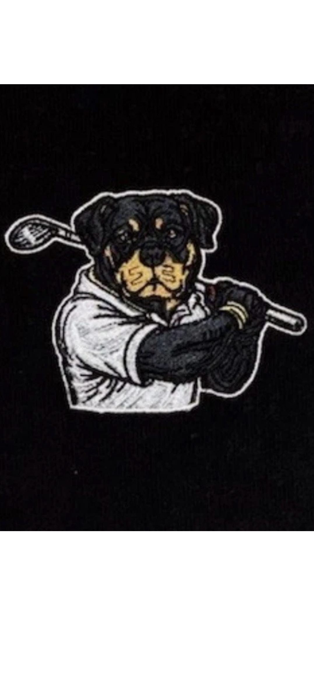 Rottweiler Custom Embroidered Golf Towel Black KKD