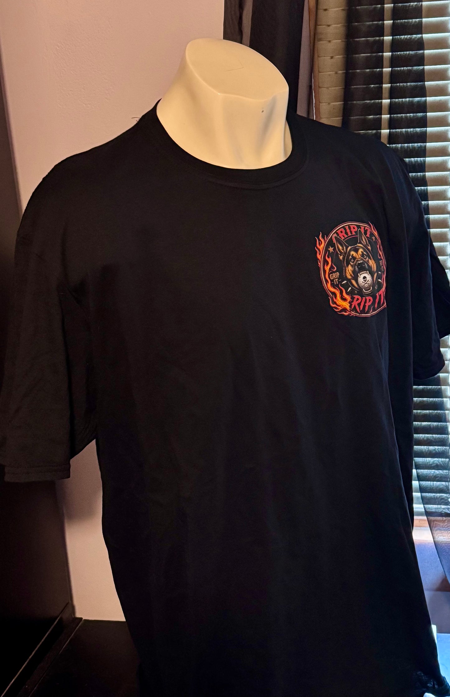 German Shepherd Grip it Rip it Golf T-shirt