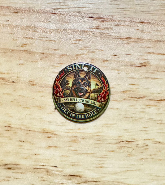 German Shepherd Dog Golf Ball Marker