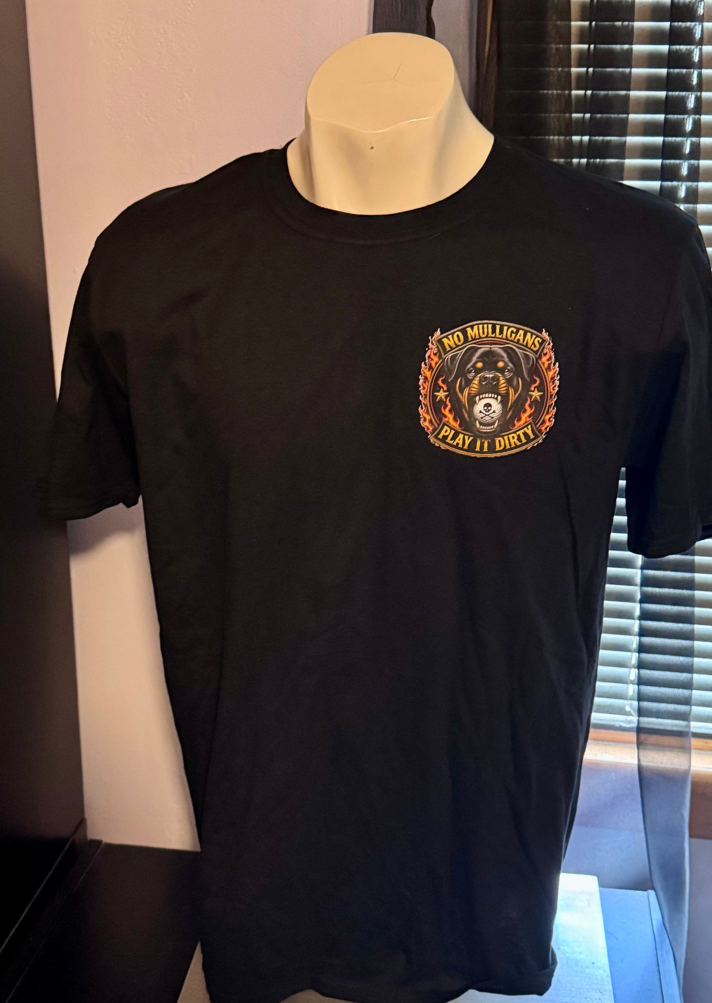 Rottweiler No Mulligans Play it Dirty Golf T-shirt