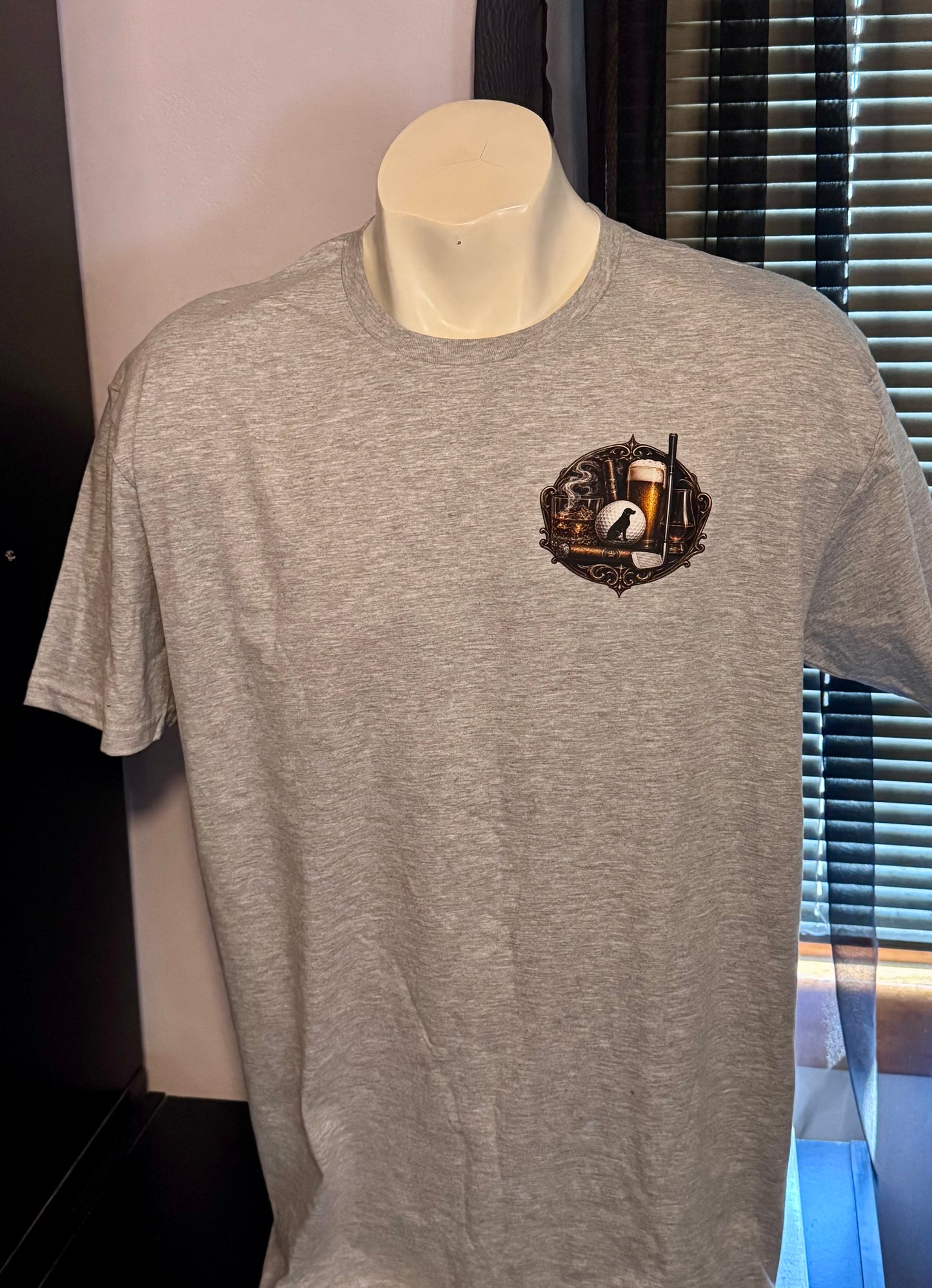 Whiskey Cigars Beer Dogs & Golf T-shirt