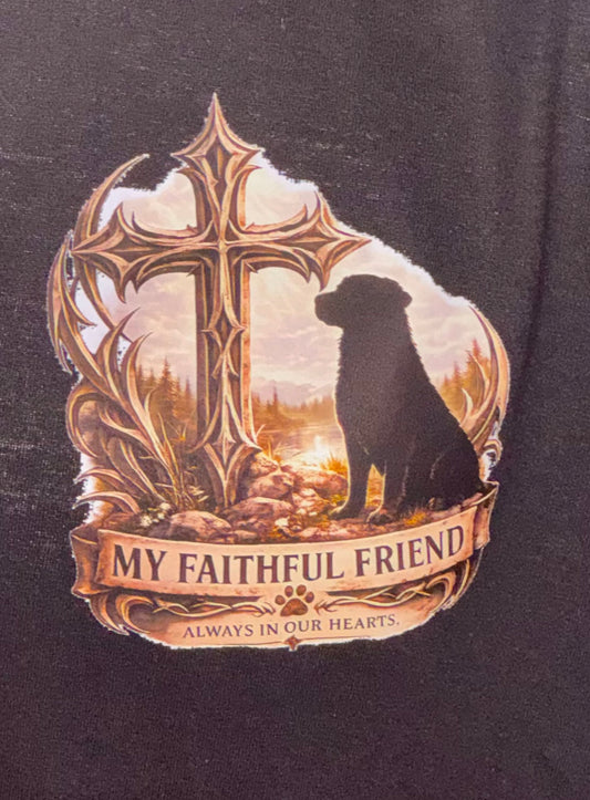 My Faithful Friend Memorial Dog T-Shirt – Pet Loss Remembrance T-shirt
