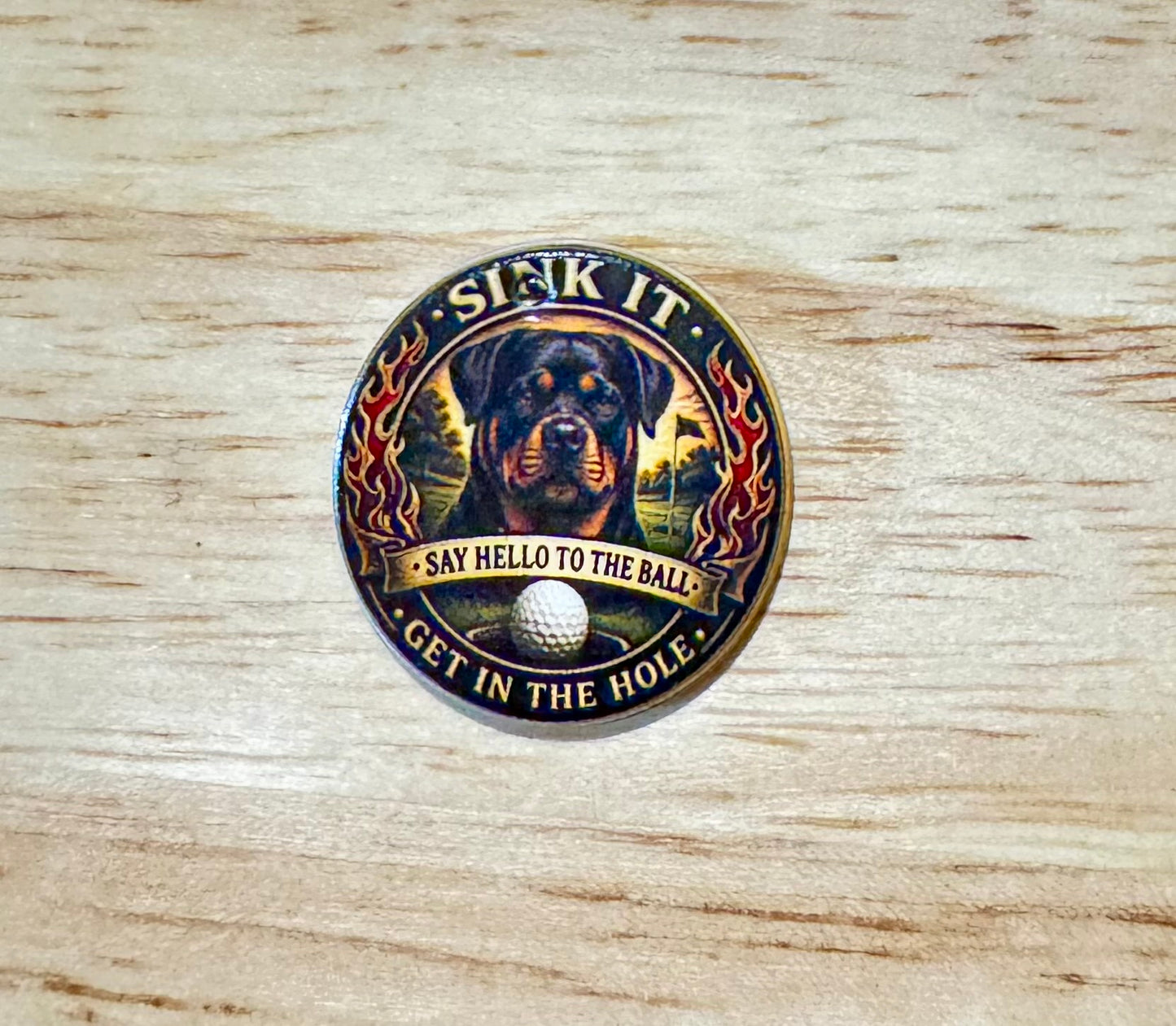 Rottweiler Dog Golf Ball Marker