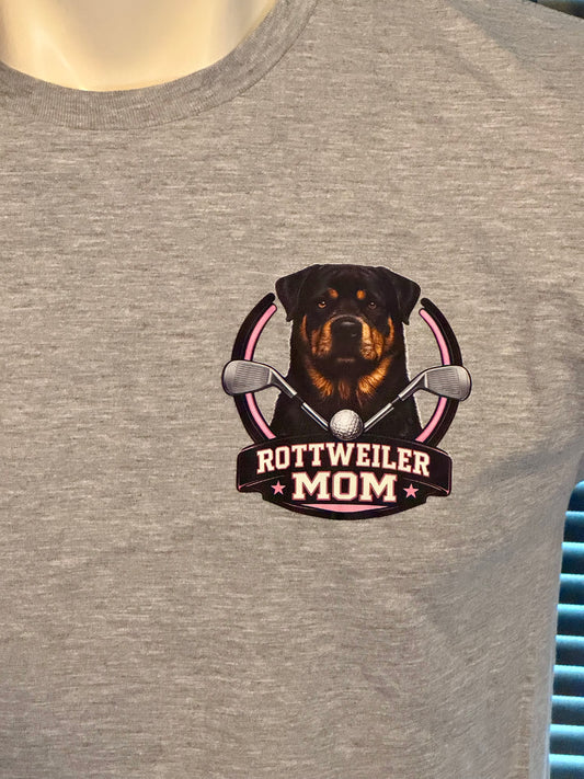 Rottweiler Dog Mom Golf T-shirt